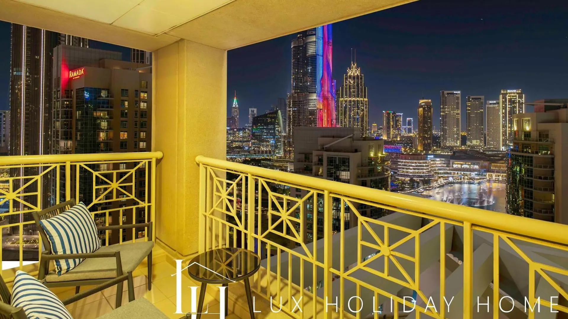 Lux The Burj Khalifa Fountain View Suite Dubai Apartment